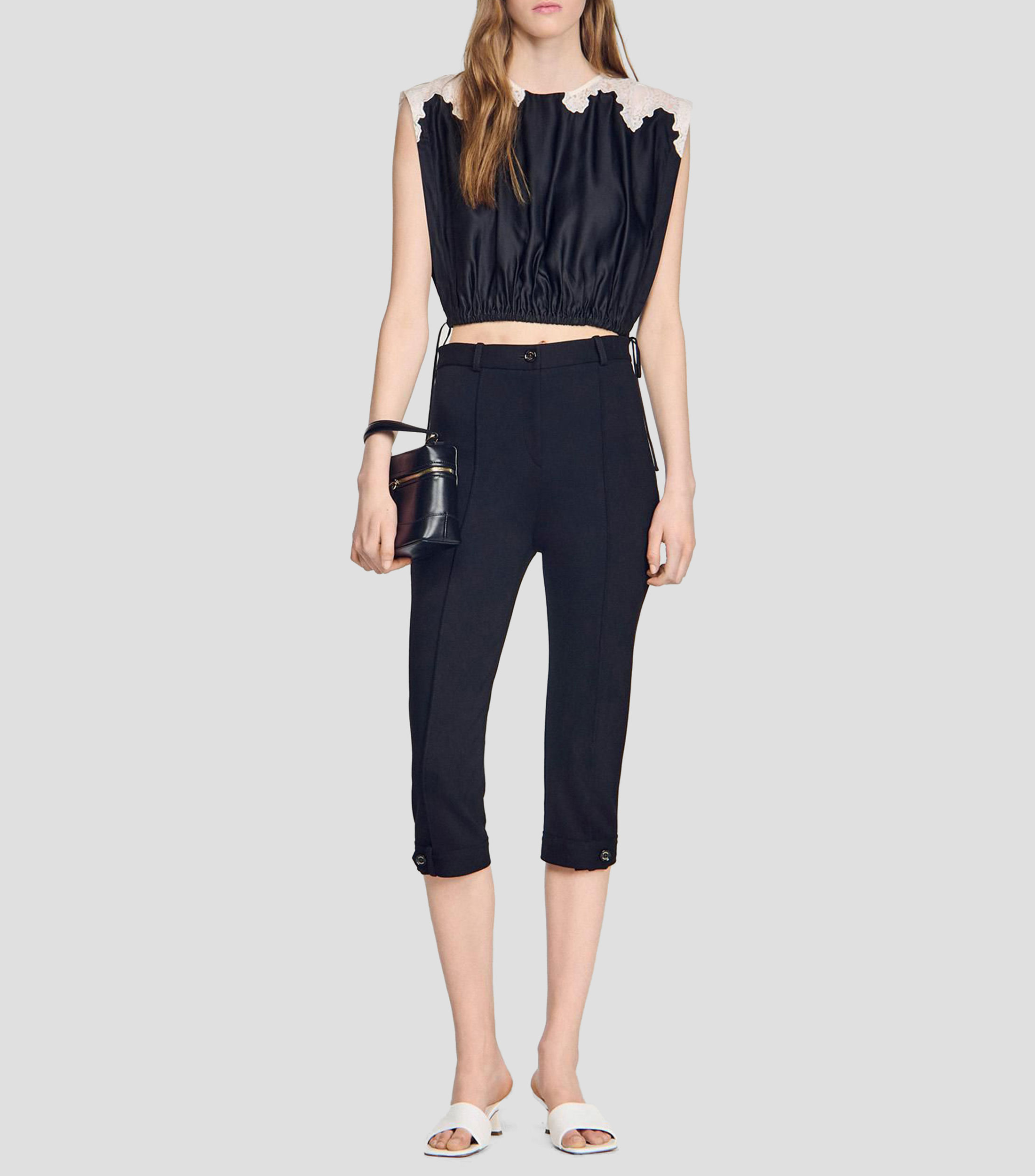 Blusa liso sin mangas Mujer